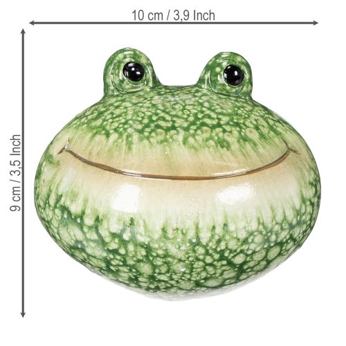 Produkt Dekoracyjna figurka żaby do zabawnej dekoracji domu i ogrodu, zielona, 11 cm, 2 sztuki