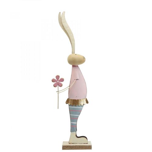 Floristik24 Wiosenna ozdoba króliki wykonana z metalu para królików wys.39cm