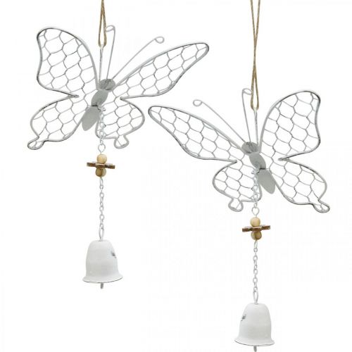 Produkt Wiosenna dekoracja, metalowe motyle, wielkanoc, dekoracja zawieszka motyl 2szt.