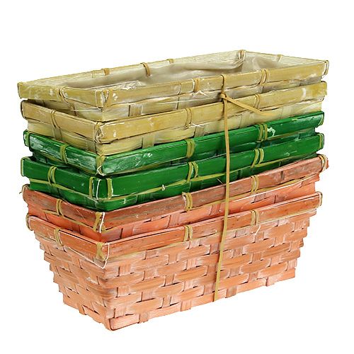 Produkt Kosz sprężynowy 25x13x9cm pomarańczowy, żółty, zielony 6 szt