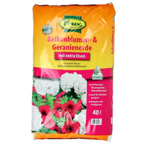 Floristik24 Ziemia balkonowa FRUX do kwiatów i geranium 40l