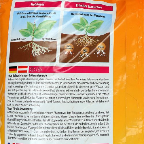 Floristik24 Ziemia balkonowa FRUX do kwiatów i geranium 40l