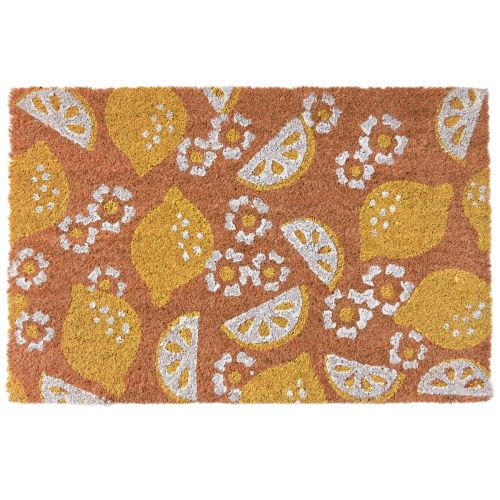 Floristik24 Wycieraczka cytryny i kwiaty Wycieraczka mata kokosowa 40×60cm