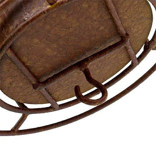 Floristik24 Karmnik dla ptaków do zawieszenia czerwony, ruszt Ø16cm W40cm