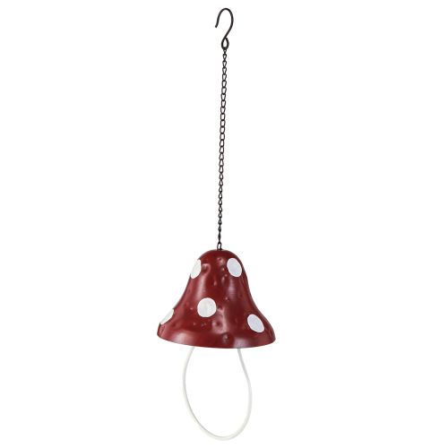 Produkt Stacja karmienia muchomora metalowego do zawieszenia czerwono-biała 25,5cm