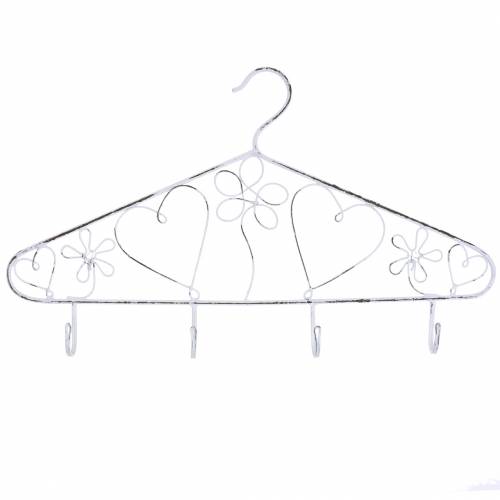 Floristik24 Dekoracyjny wieszak na ubrania z haczykami w stylu vintage 40x23cm
