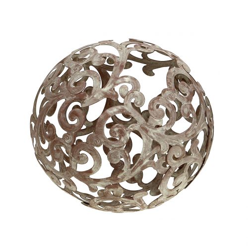 Floristik24 Dekoracja ogrodowa, kula metalowa rdza Ø14cm