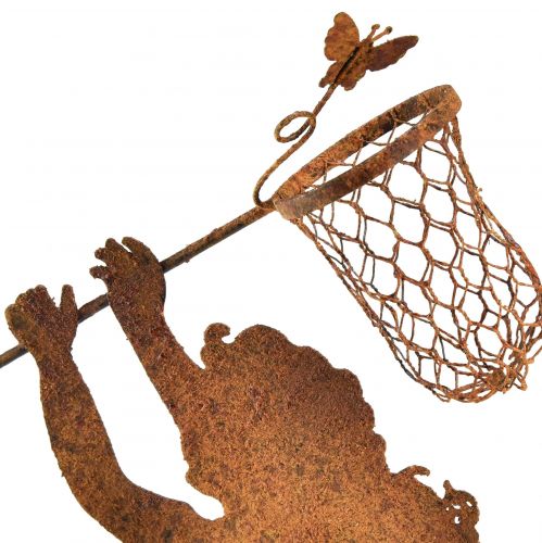 Floristik24 Dekoracja ogrodowa rdzawa figurka chłopca wys. 44–46 cm 2 szt