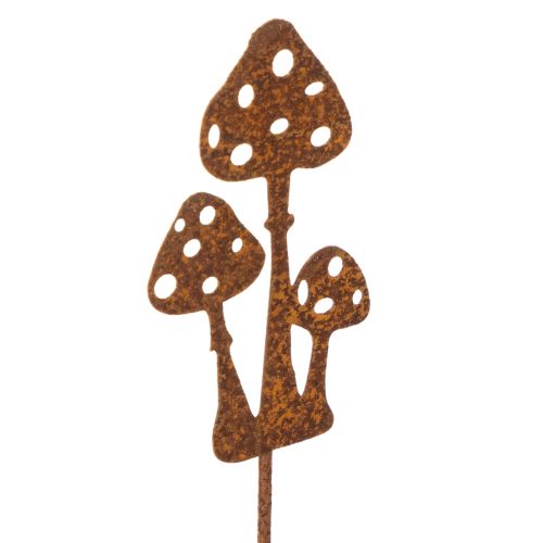 Palik ogrodowy, stal patynowana, ozdobny palik do muchomora czerwonego, 10 cm, 6 sztuk