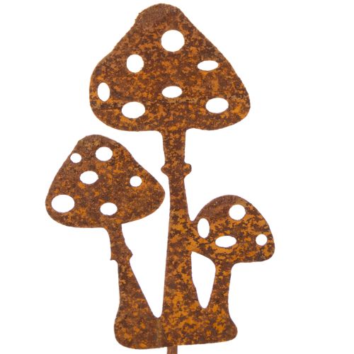 Palik ogrodowy, stal patynowana, ozdobny palik do muchomora czerwonego, 10 cm, 6 sztuk | Floristik24.pl