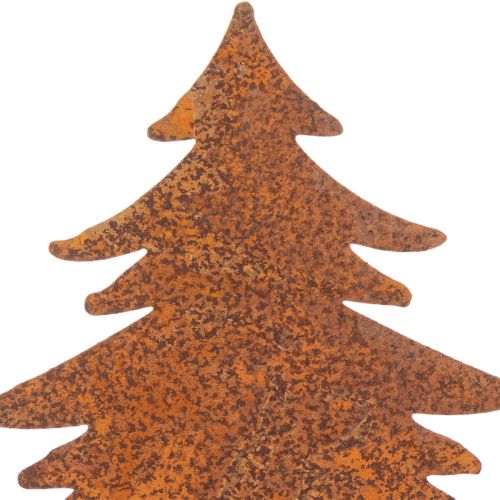 Palik ogrodowy, stal patynowana, jeleń, gwiazda, jodła, wys. 10/15 cm, 3 sztuki | Floristik24.pl