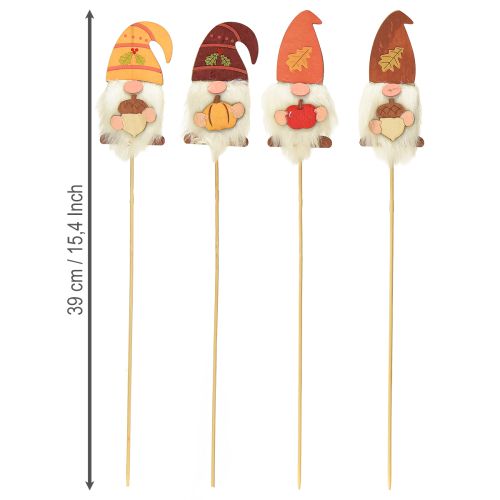 Produkt Palki ogrodowe Gnome Dekoracja jesienna Drewno różne 39cm 8 szt