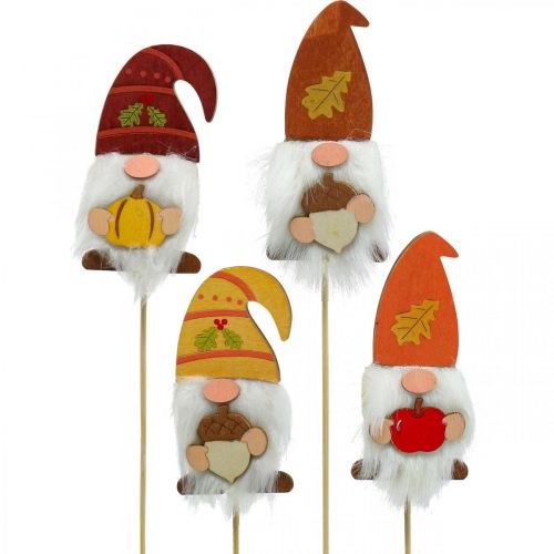 Produkt Kołek ogrodowy gnome jesienna dekoracja drewno posortowane 39 cm 8 sztuk