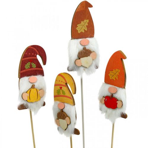 Produkt Kołek ogrodowy gnome jesienna dekoracja drewno posortowane 39 cm 8 sztuk