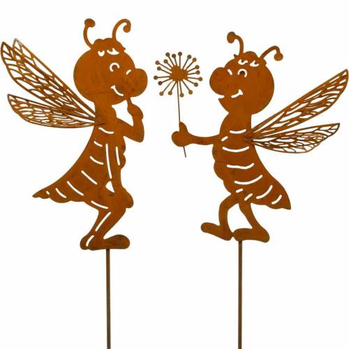 Floristik24 Wtyczka ogrodowa Pszczoła Rdzawa Dekoracja Ogrodu Wiosna 2szt.