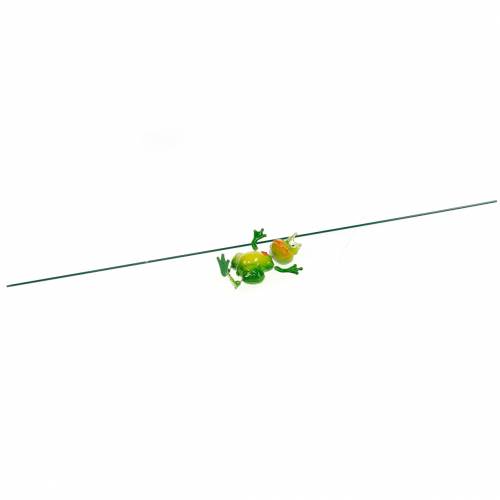 Floristik24 Garden Stake Frog King z metalem Spring Green, Yellow, Golden H68.5cm