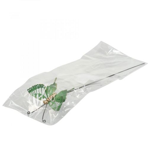 Floristik24 Metalowy słupek ogrodowy Motyl Zielono-Złoty 12x10/46cm