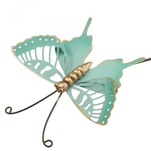 Produkt Kołek ogrodowy metalowy motyl turkusowo-złoty 12×10/46cm