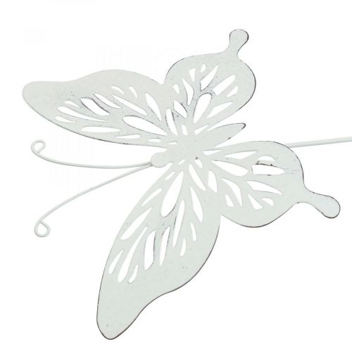 Produkt Paliki ogrodowe metalowe motyl biały 14×12,5/52cm 2szt