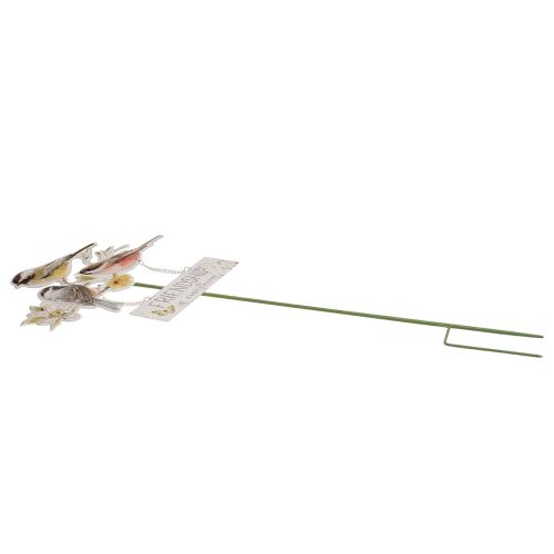 Floristik24 Pałka ogrodowa metalowe ptaki, palik kwiatowy do ogrodu 84cm
