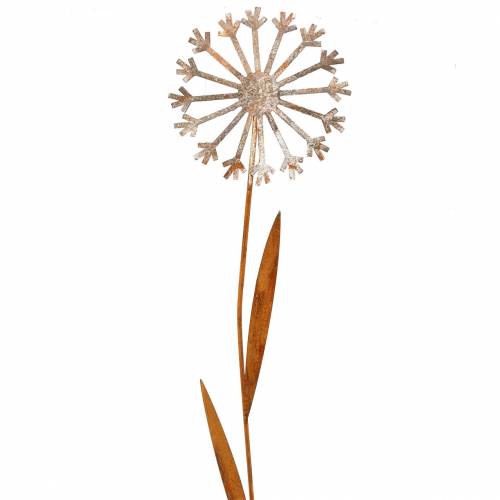 Floristik24 Korek ogrodowy mniszek lekarski stal nierdzewna Ø18 H88cm