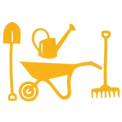 Floristik24 Narzędzia ogrodowe Filc żółty 12szt