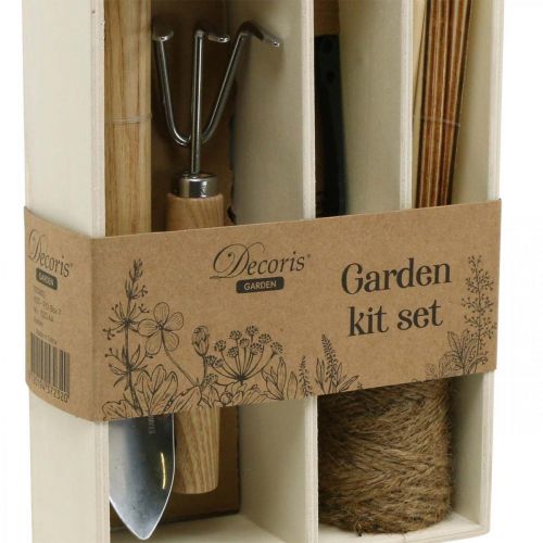 Produkt Zestaw narzędzi ogrodniczych, wyposażenie podstawowe małe urządzenia w pudełku 22×15×5,5cm