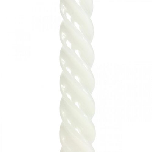 Floristik24 Świece skręcane świece spiralne kremowe Ø2,2cm W30cm 2szt