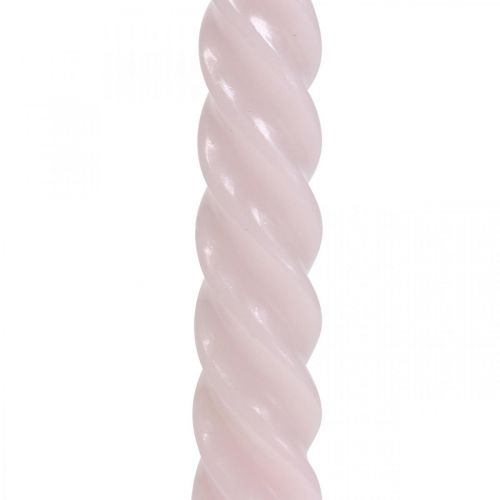 Floristik24 Skręcone świece spiralne świece różowe Ø2,2cm W30cm 2szt