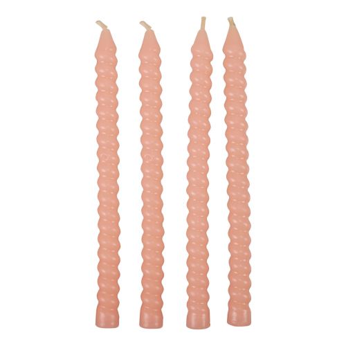 Produkt Świece skręcone Świece spiralne jasnoróżowe Ø1,4cm W18cm 4szt