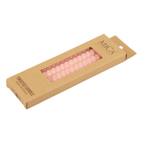 Produkt Świece skręcone Świece spiralne jasnoróżowe Ø1,4cm W18cm 4szt