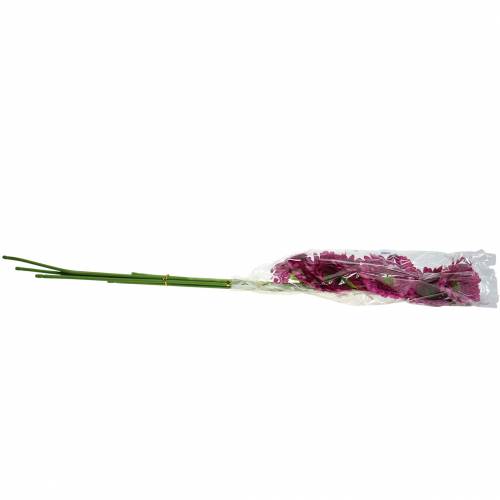Floristik24 Gerbera sztuczna fioletowa 62cm 6szt.