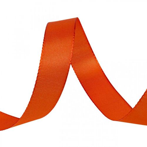 Produkt Wstążka prezentowa i dekoracyjna Pomarańczowa jedwabna wstążka 25mm 50m