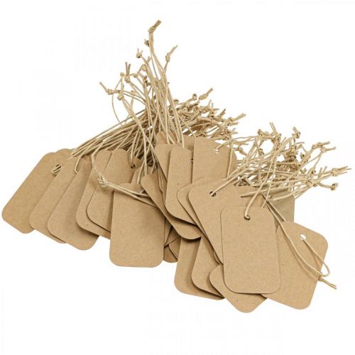 Floristik24 Etykiety prezentowe natura papierowe 3,5x6cm 100 szt