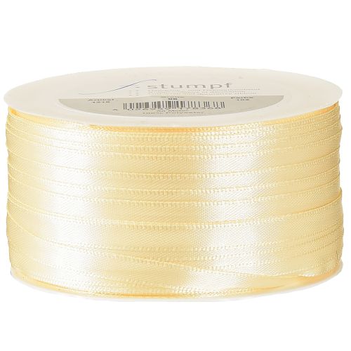 Produkt Wstążka prezentowa kremowa wstążka dekoracyjna wstążka satynowa 6mm × 50m
