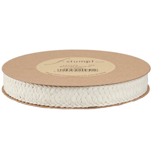 Produkt Wstążka prezentowa Kremowa pleciona wstążka papierowa 20mm 10m