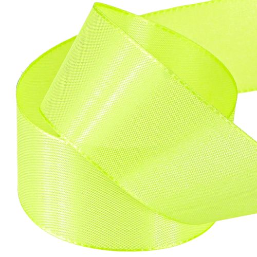 Produkt Wstążka prezentowa wstążka dekoracyjna krawędziowa limonkowo-zielona 40mm 50m