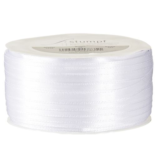 Produkt Wstążka prezentowa wstążka ozdobna wstążka satynowa biała 6mm 50m