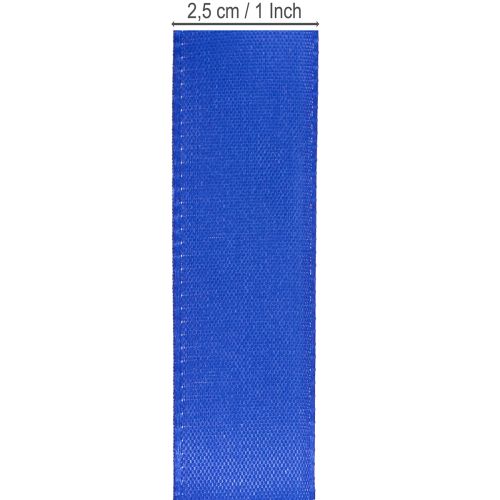 Produkt Wstążka prezentowa, wstążka ozdobna, wstążka z tafty, ciemnoniebieska, 25 mm × 50 m