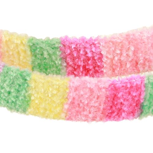Produkt Wstążka upominkowa frotte Wstążka ozdobna w kolorowe paski 10mm 10m