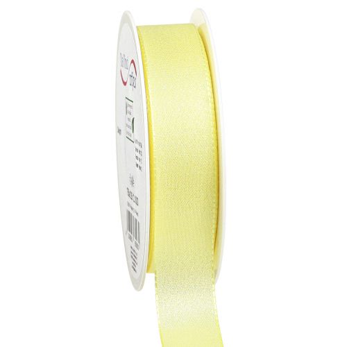 Floristik24 Wstążka prezentowa żółta mikowa wstążka ozdobna błyszcząca 25mm 20m