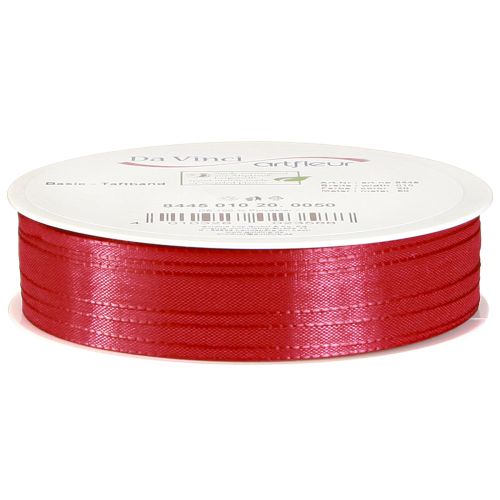 Produkt Wstążka prezentowa czerwona wstążka dekoracyjna wstążka tafta jasnoczerwona 10mm 50m