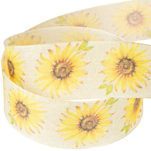 Produkt Wstążka prezentowa słoneczniki żółta wstążka 40mm 15m