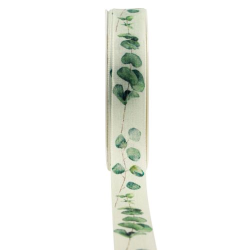 Wstążka prezentowa eukaliptusowa wstążka dekoracyjna zielona 25mm 20m