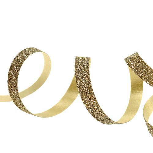 Floristik24 Wstążka prezentowa z miką złota 5mm 150m