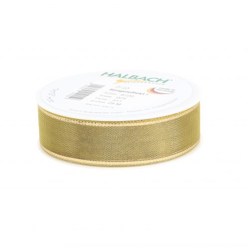 Produkt Wstążka prezentowa złota efekt pierścienia 25mm 25m