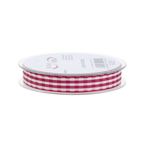 Produkt Wstążka prezentowa w kratkę fioletowa 15mm 20m