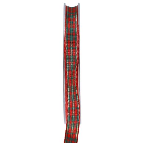 Produkt Wstążka prezentowa Szkocka wstążka świąteczna czerwona zielona 10mm 20m