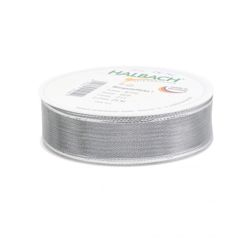 Produkt Wstążka prezentowa srebrna efekt pierścienia 25mm 25m