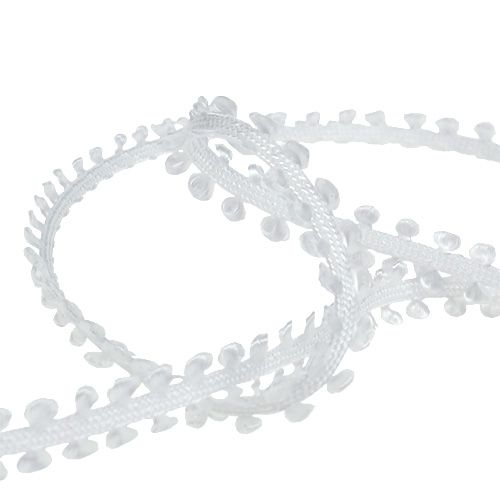 Floristik24 Wstążka prezentowa wstążka dekoracyjna w kolorze białym 8mm 20m